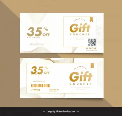 discount voucher template elegant curves bright 