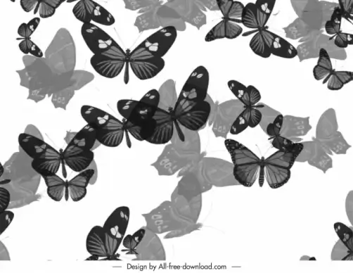 dispersion butterfly brushes backdrop flat blurred black white