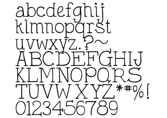 DJB Holly Typed