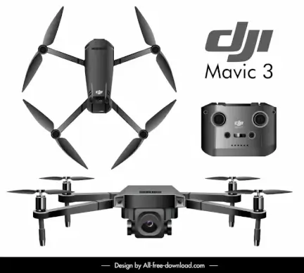 dji mavic drone 3 fly more combo design elements elegant modern