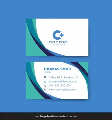 doctor business card template elegant design 