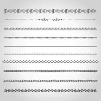 document border design elements various seamless shapes decoration