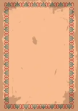document border design red green classical repeating pattern