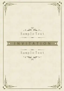 document cover template classical elegant decoration