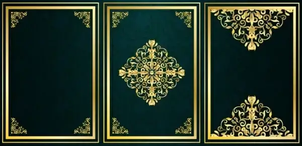 document decoration design elements yellow luxury symmetric decor