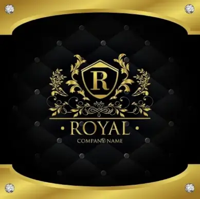 document decoration template luxury royal style golden decor