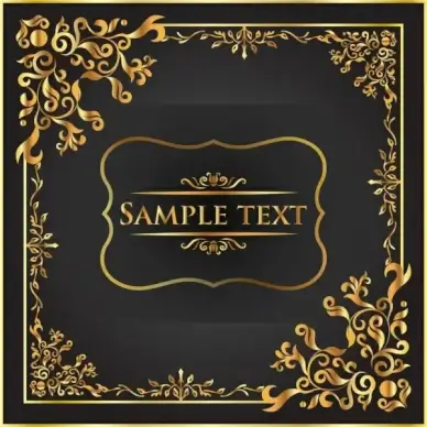 document decorative background luxury royal style golden decor