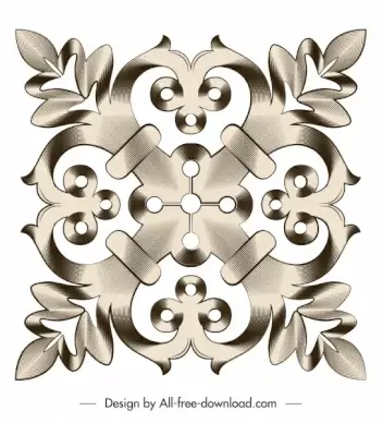 document decorative element elegant symmetrical flat shape