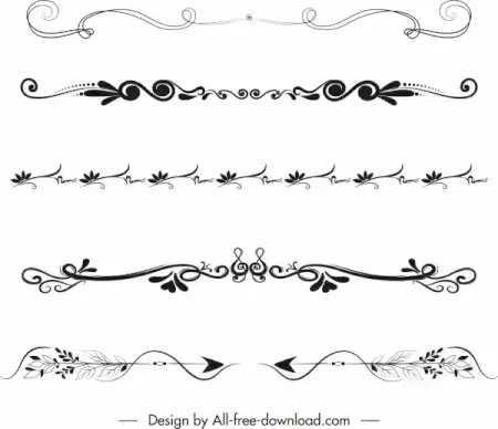 document decorative elements classical symmetric repeating curves decor