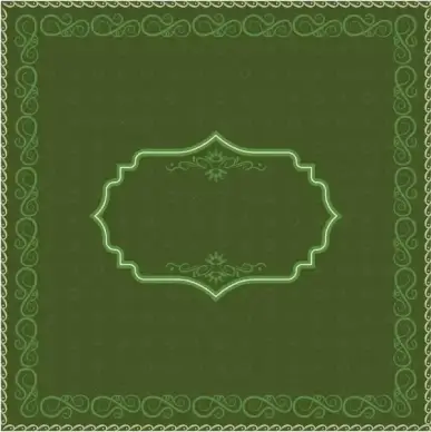 document decorative template classical green design