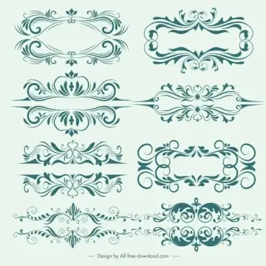 document decorative templates elegant classical symmetric decor