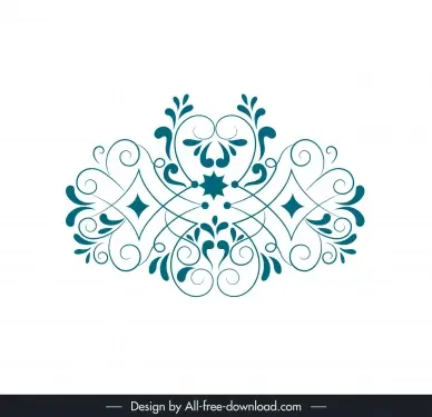 document design elements elegant symmetric curves shape