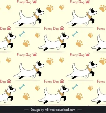  dog pattern dynamic flat repeating decor