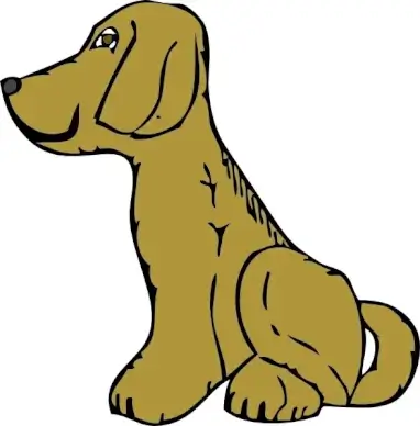 Dog Side View clip art