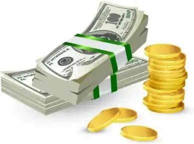 Dollar pack with coins