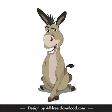 donkey shrek icon funny cartoon sketch