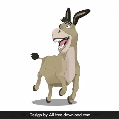 donkey shrek icon happy emotion sketch funny cartoon sketch