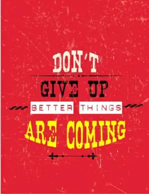 dont give up background illustration with retro style