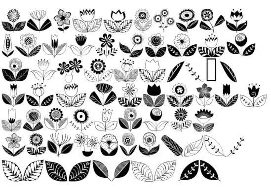 Doodle Dings 2 Retro Flowers
