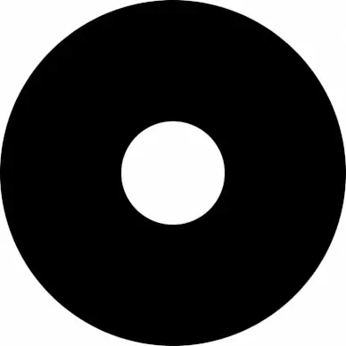 dot circle sign icon flat contrast silhouette sketch