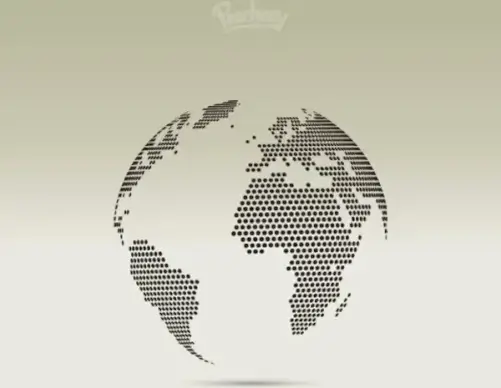 dotted globe