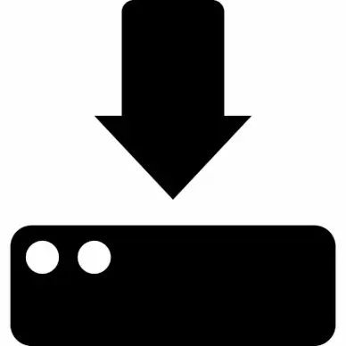 download sign icon flat silhouette sketch