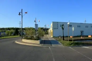 downtown at lake nipigon ontario canada