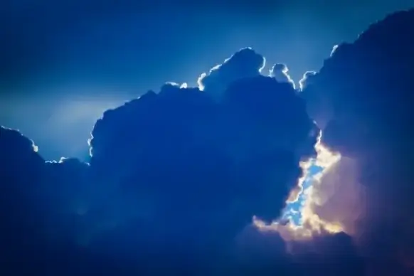 dramatic blue clouds