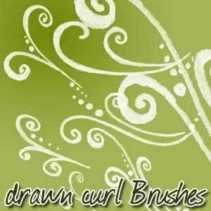 drawn curly brushes