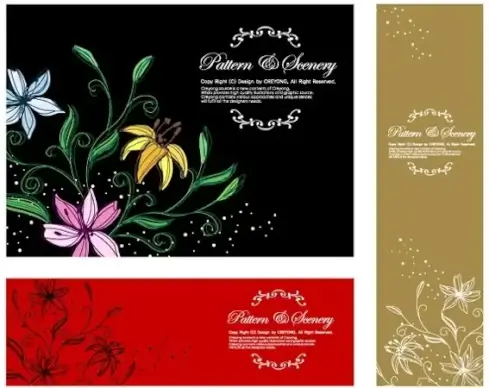 dream flowers vector 11