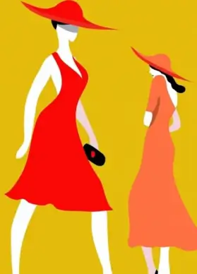 dress fashion collection red design elegant style