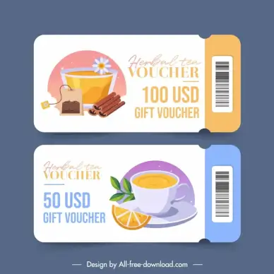 drink voucher template flat elegant classical