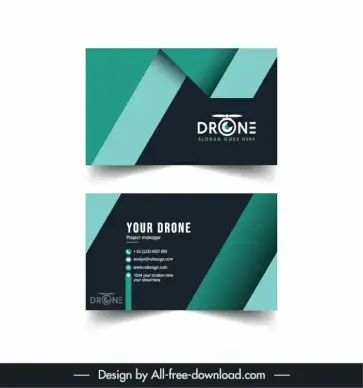 drone business card template modern 3d elegance