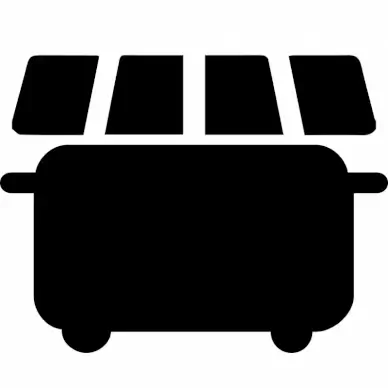 dumpster sign icon flat silhouette sketch