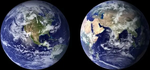 earth planet front side