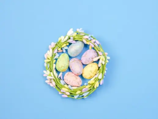 easter backdrop picture elegant bright eggs flora