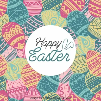 easter background preppy template flat classic eggs decor