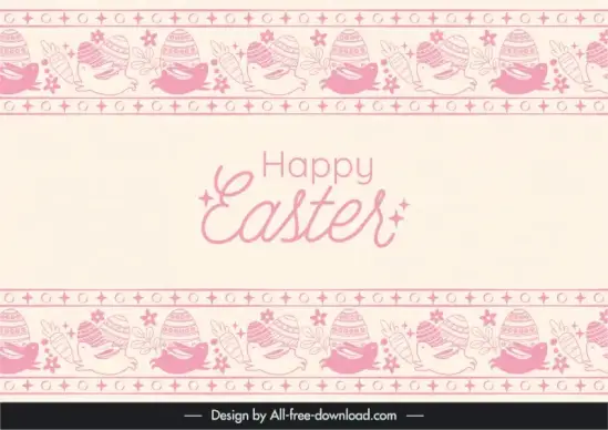 easter day background template flat horizontal repeating layout