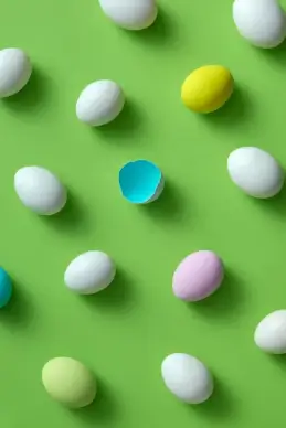 easter picture elegant eggs layout closeup 