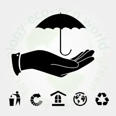 eco world concept icons design in silhouette style
