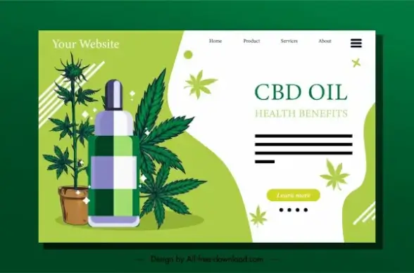 electric tobacco homepage template cannabis leaves sketch