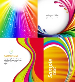 elements of festive color background art vector
