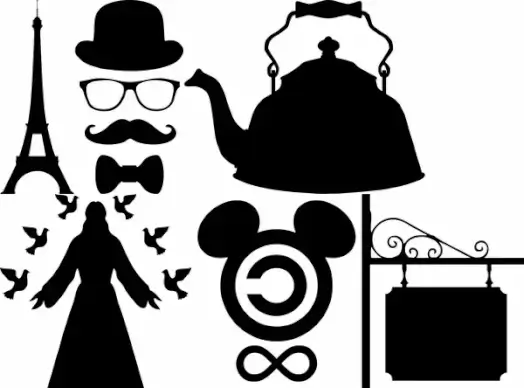 emblem silhouettes collection vector illustration