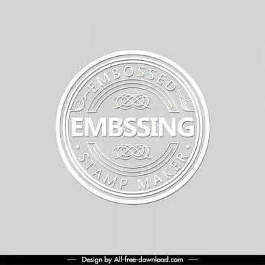 embossing stamp template elegant symmetry circle curves