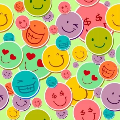emoticon collection various funny circle icons
