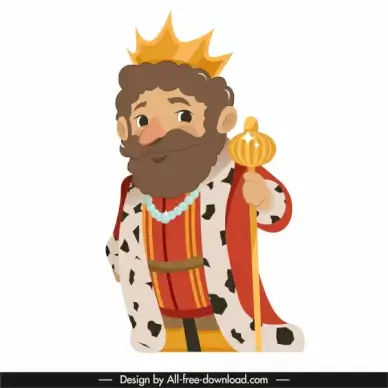 emperor icon cartoon character design