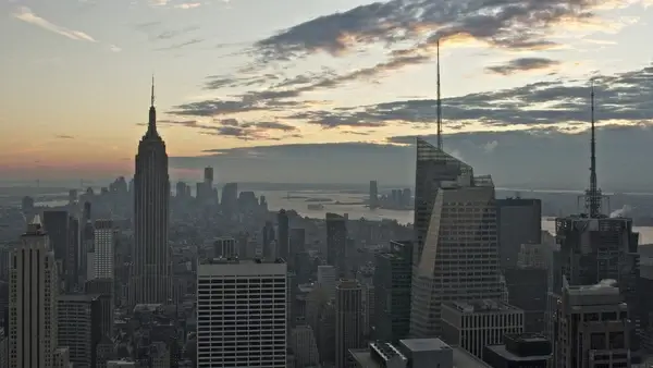 empire state building manhattan from top of the rockefeller ge building