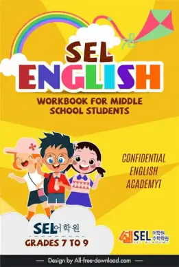 english book cover modification template dynamic cute children 