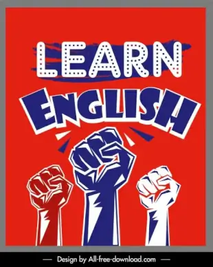 english learning poster arms fists sketch