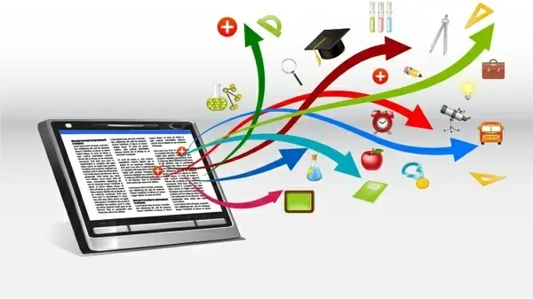e-reader in touch tablet